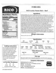 Rico Beef Potato Balls Nutrition Rico Beef Potato Balls Nutrition
