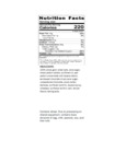 999KDK1630 Nutrition Label