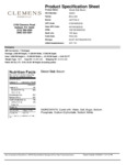 Hatfield 15 lb. Case Slab Sliced Bacon Nutrition Information