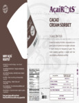 Acai Roots Cacao Cream Nutrition