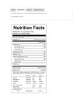 Corn Flour Nutrition Sheet 