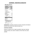 Roasted Unsalted Almonds Nutrition Information
