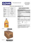 GOYA 1 Gallon Bitter Orange Marinade Nutrition Information