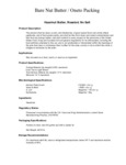 BNB Hazelnut Butter, Roasted, No Salt Nutrition