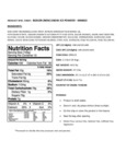 Bossen 2.2 lb. Mango Snow Ice Powder Mix Nutrition Information