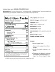 Bossen 8.38 lb. Strawberry Jelly Topping Nutrition Information