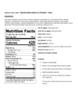 Bossen 2.2 lb. Taro Snow Ice Powder Mix Nutrition Information