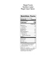 Rega 10200306l Cajun Spice 25 lb. Nutrition Label Rega 10200306l Cajun Spice 25 lb. Nutrition Label
