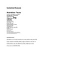 Capora 64 oz. Caramel Flavoring Sauce Nutrition Information Capora 64 oz. Caramel Flavoring Sauce Nutrition Information