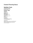 Capora 12 oz. Caramel Flavoring Sauce Nutrition Information