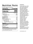 Capora Cookies and Cream Frappe Nutrition