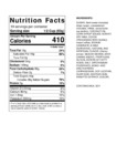 Capora Java Chip Frappe Nutrition
