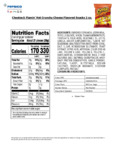 Cheetos Crunchy Flaming Hot Nutrition