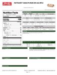 Spec Sheet/Nutrition