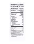 CHIPS PITA ZA'ATAR THYME 32 OZ. 4CASE ISSA'S CHIPS PITA ZA'ATAR THYME 32 OZ. 4CASE ISSA'S