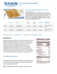 Handy 0.88 oz. Coconut Breaded Shrimp Nutrition Information