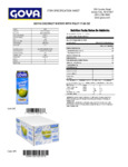 Goya 17.6 oz. Coconut Water with Pulp Nutrition Information