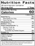 Crowley Sour Cream Nutrition Label