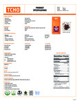 TCHO Crush This Cacao Nibs spec sheet