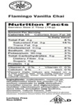 David Rio Flamingo Vanilla Chai Mix Nutritional Information David Rio Flamingo Vanilla Chai Mix Nutritional Information