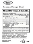 David Rio Toucan Mango Chai Mix Nutritional Information