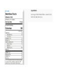 DaVinci_Spicy_Ginger_Syrup_Nutrition