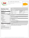 Dole_Nutrition_Facts_Mango_Chunks