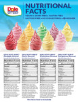 Dole Soft Serve Nutrition Panels