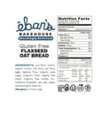 Eban's Bakehouse GF Flaxseed Oat Bread Nutrition