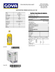 GOYA 50.7 oz. Extra Virgin Olive Oil Nutrition Information