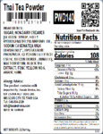 Fanale Thai Tea Powder Nutrition Fanale Thai Tea Powder Nutrition