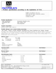 FNO-PI50-B79 Nutrition Sheet