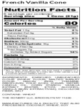 The Konery French Vanilla Waffle Cones Nutrition The Konery French Vanilla Waffle Cones Nutrition