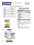 GOYA 5 oz. Garlic Plantain Chips Nutrition Information