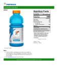 Gatorade Thirst Quencher Cool Blue Sports Drink Nutrition