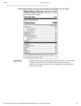 Nutrition / Ingredient Label