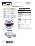 GOYA 21 oz. Guava Paste Nutrition Information