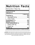 Nutrition / Ingredient Label