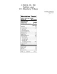 I. Rice 1 Gallon Strawberry Water Ice Base Nutrition
