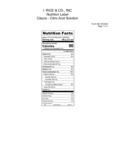 I. Rice 1 Gallon Water Ice Citric Acid Solution Nutrition