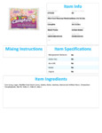 Item Information - 673320 (1) Nutrition