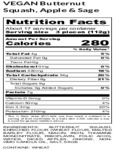 Jaju Pierogi VEGAN Butternut Squash Apple & Sage Nutrition