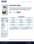 Ken's Foods 1.5oz Greek Sauce Packet Nutrition