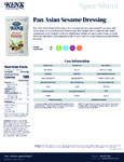 Ken's Foods 1.5oz Pan Asian Sesame Sauce Packet Nutrition