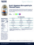 Ken's Foods 1 Gallon Brewpub Mustard Nutrition