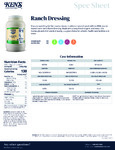 Ken's Foods 1 Gallon Ranch Dressing Nutrition