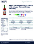Ken's Foods 32oz Country French Dressing Nutrition
