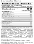 The Konery Lavender Waffle Cones Nutrition The Konery Lavender Waffle Cones Nutrition