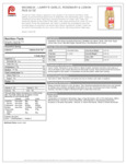 Lawry's 22 oz. Garlic Rosemary & Lemon Rub Nutrition Information