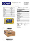GOYA 4 lb. Lentils Nutrition Information